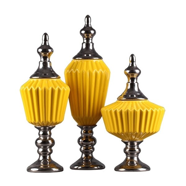 DECO 025 Ornamental Vases Set 3 Piece