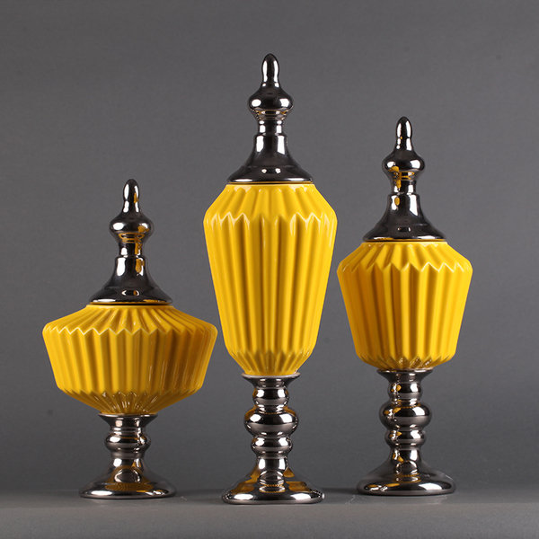 DECO 025 Ornamental Vases Set 3 Piece