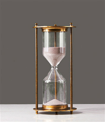 HA 018  Antique Hour Glass in Stand, 1 Hour