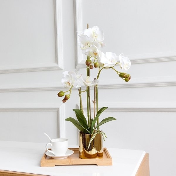 HA 004 Artificial Phalaenopsis Display Pot Set