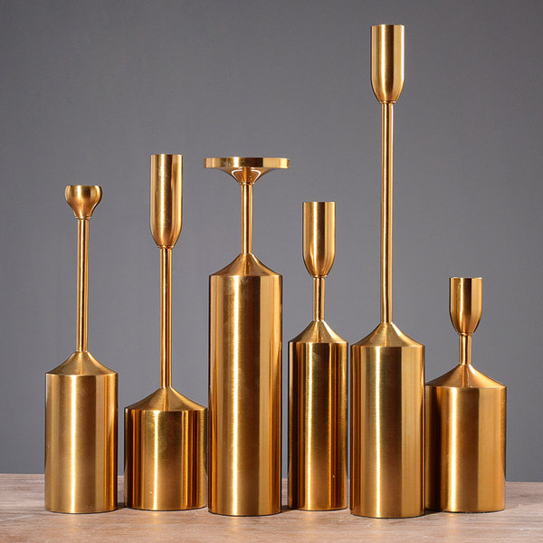 HA 003 Brass Candle Holder Display Set (6 pcs)