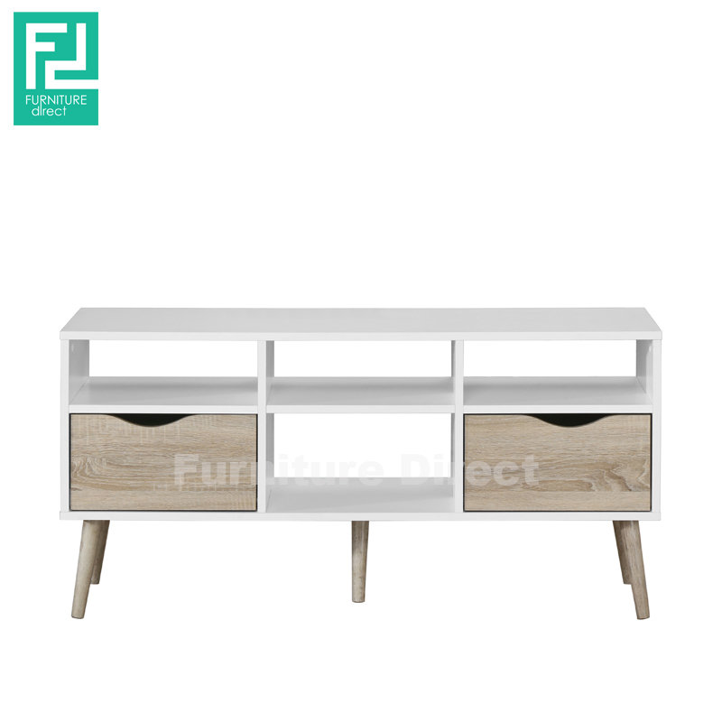 ALICE 4ft TV cabinet with 2 drawers-oak