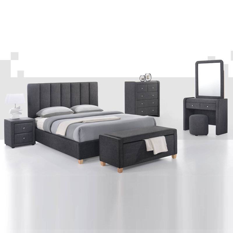 MADRID upholstery bedroom set- King size