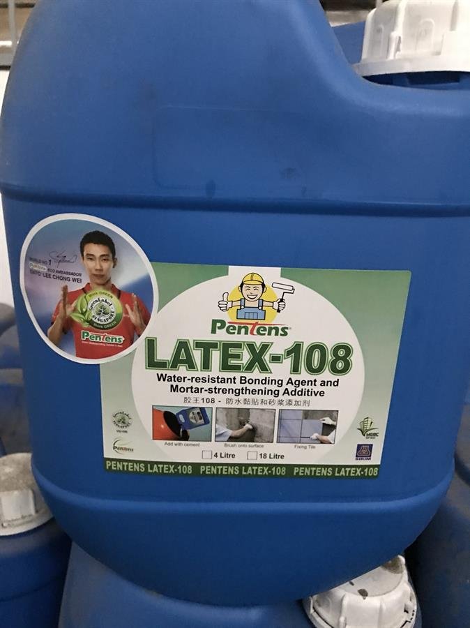 Pentens Latex 108 Water Resistant Bonding Agent Mortar Strengthening Additive