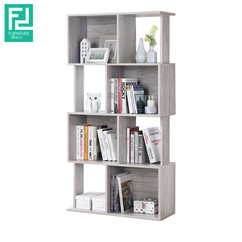 JAYDEN bookshelf divided-grey oak