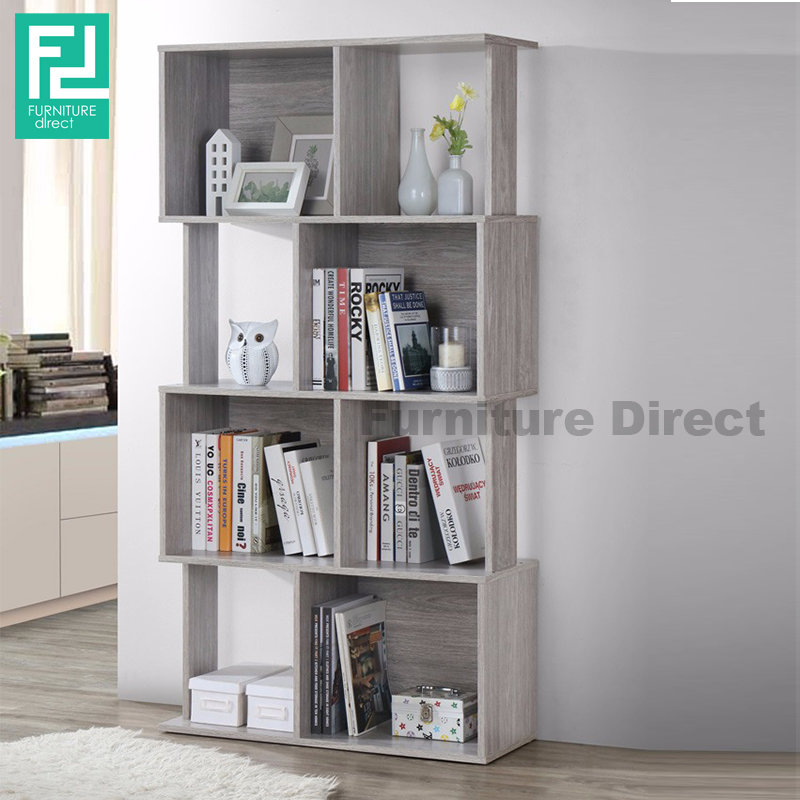 JAYDEN bookshelf divided-grey oak