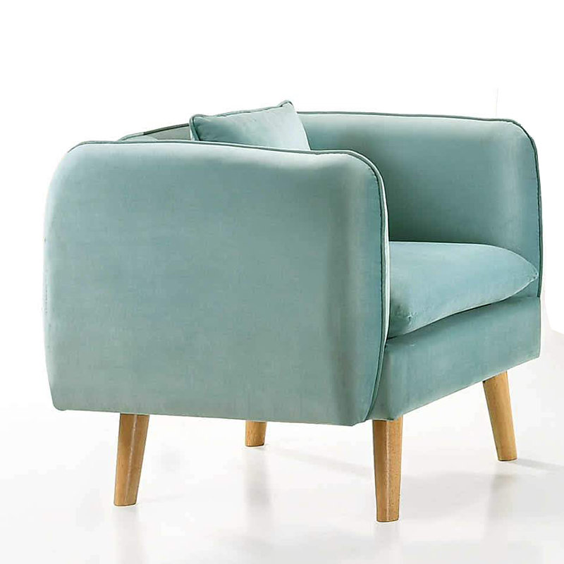 EVERLYN custom made 1 seater fabric sofa-turquoise