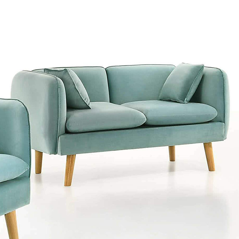 EVERLYN custom made 1 seater fabric sofa-turquoise