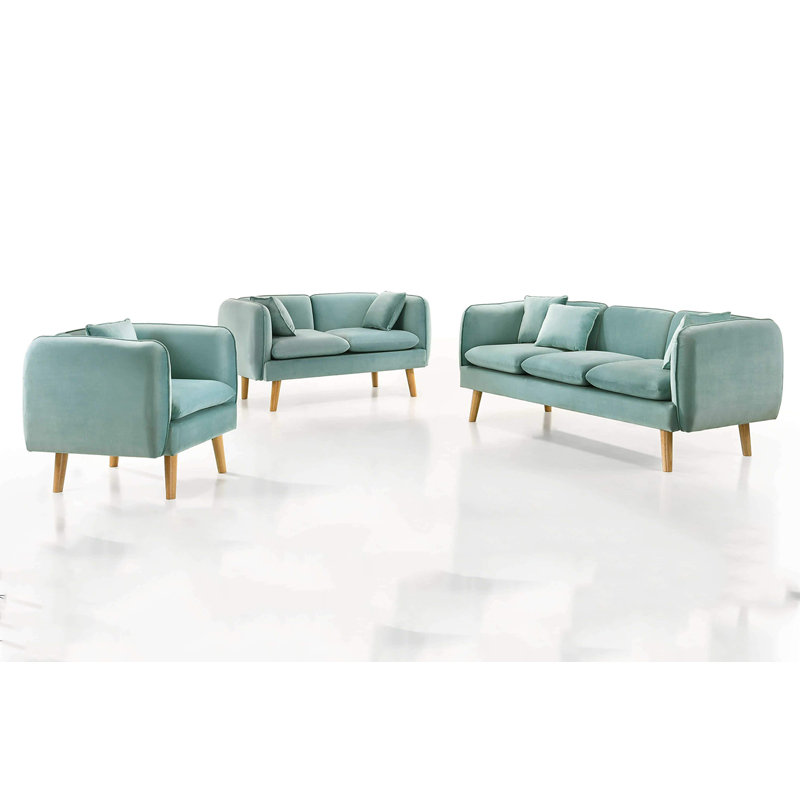 EVERLYN custom made 1 seater fabric sofa-turquoise