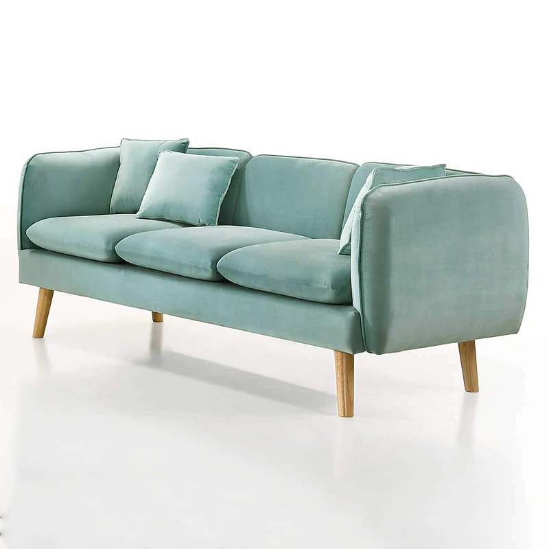 EVERLYN custom made 3 seater fabric sofa-turquoise