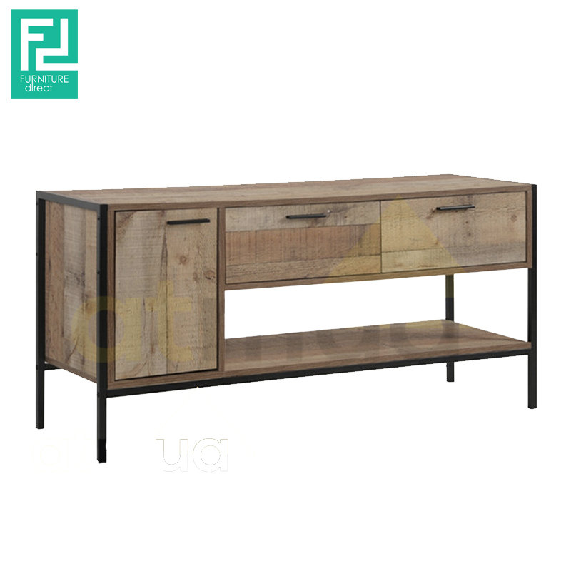 ALSTON industrial looks crude wood 4.5ft TV cabinet