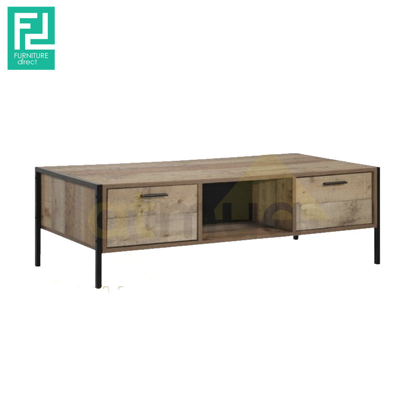 ALSTON industrial looks crude wood coffee table