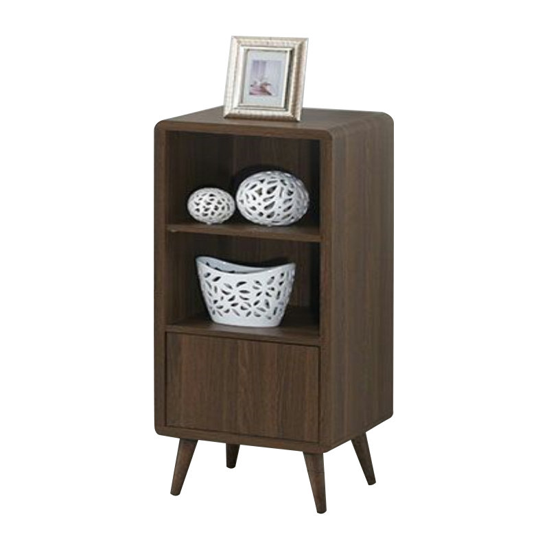 CONSTANCE low storage rack side table-walnut