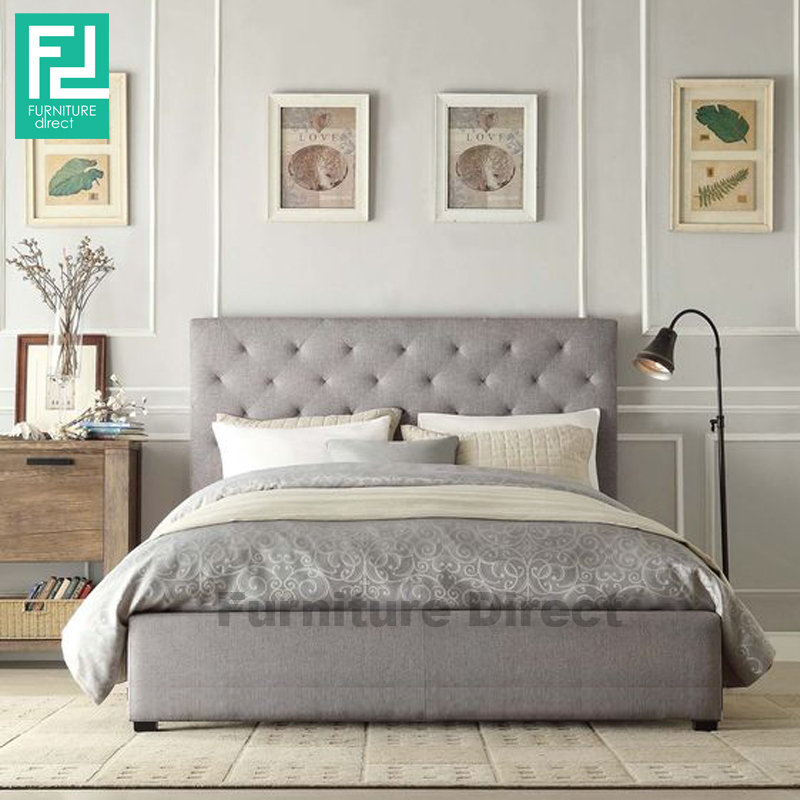 RILEY queen size waterproof bed frame-grey