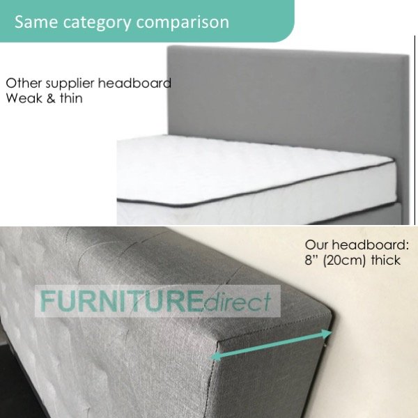 RILEY queen size waterproof bed frame-grey