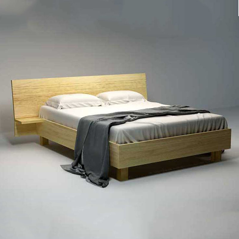 Oakano INFINITE full solid oak king size bed frame-oak
