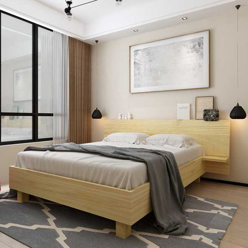 Oakano INFINITE full solid oak king size bed frame-oak