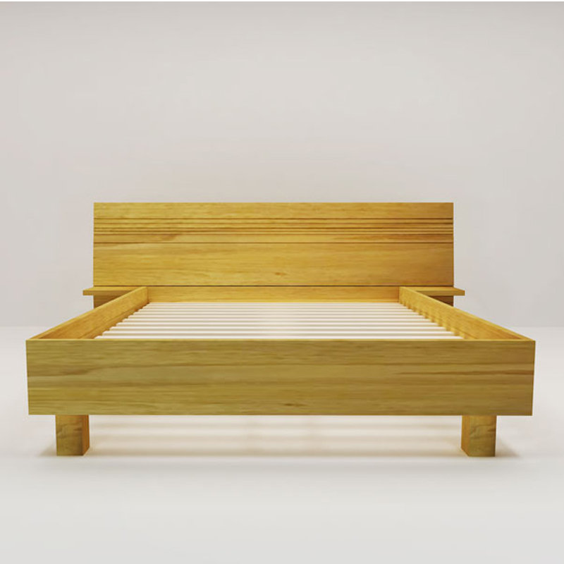 Oakano INFINITE full solid oak king size bed frame-oak