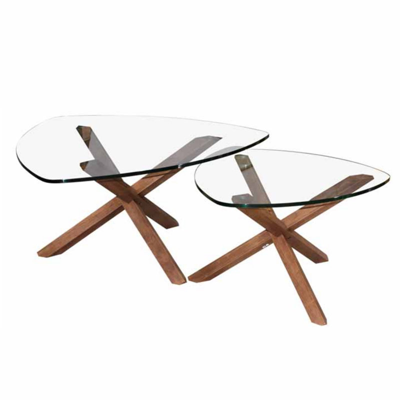 NEW YORK glasstop nest of tables