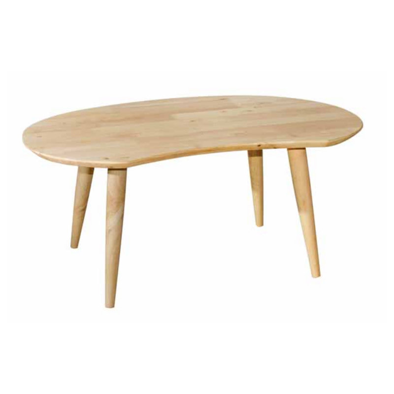 BEAN shaped full solid wood coffee table