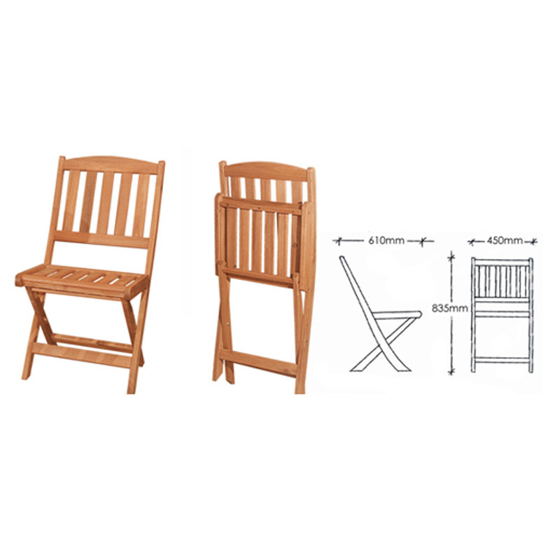 NANCY solid acacia 4 seater outdoor folding set