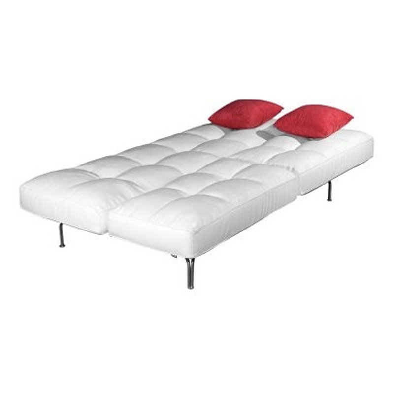 CAMILA premium grade PU sofa bed with 2 pillows-black