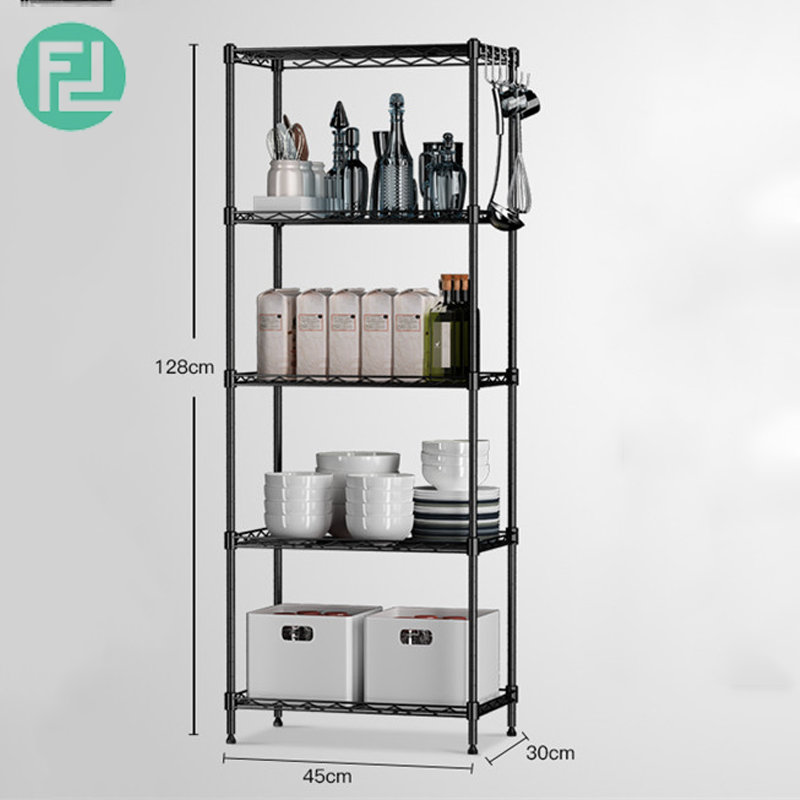 LOFT 30120 5 tier metal adjustable storage rack-black