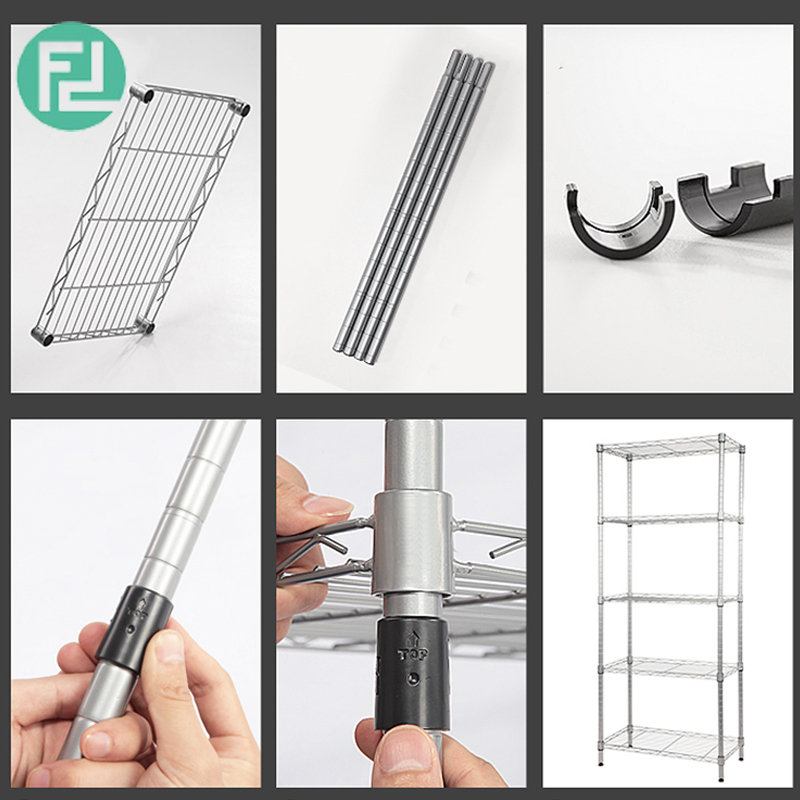 LOFT 30120 5 tier metal adjustable storage rack-black