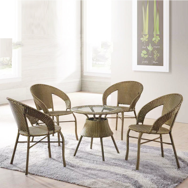 FLORENCE 4 seater waterproof synthetic rattan garden set-brown