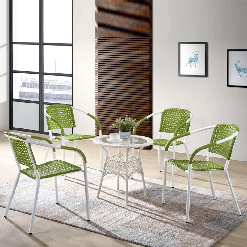 VIRGINIA 4 seater waterproof synthetic rattan garden set-white