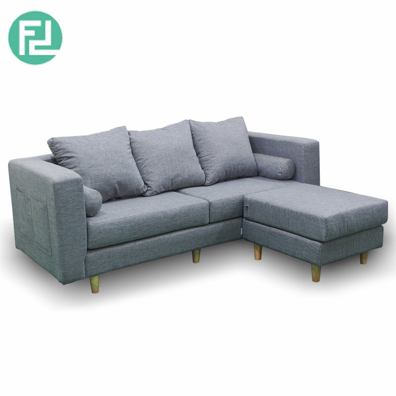 GRACE 3 seater L shaped washable cover sofa-Grey