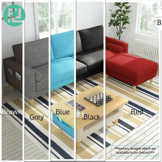 GRACE 3 seater L shaped washable cover sofa-Grey