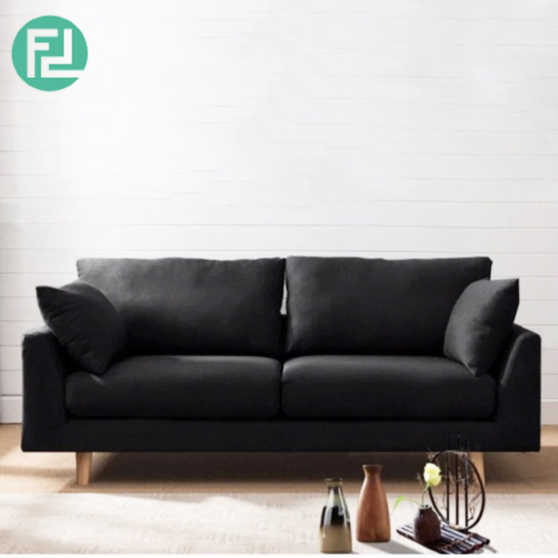 NOVA 2 seater washable cover sofa-black