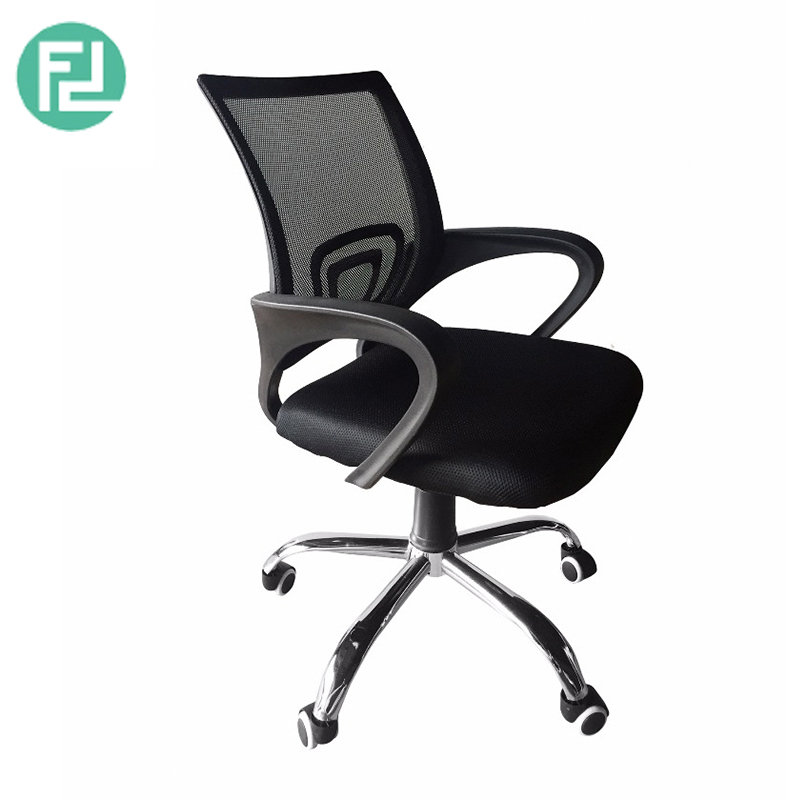 Furniture Direct breathable mesh office Chair with chrome leg - black