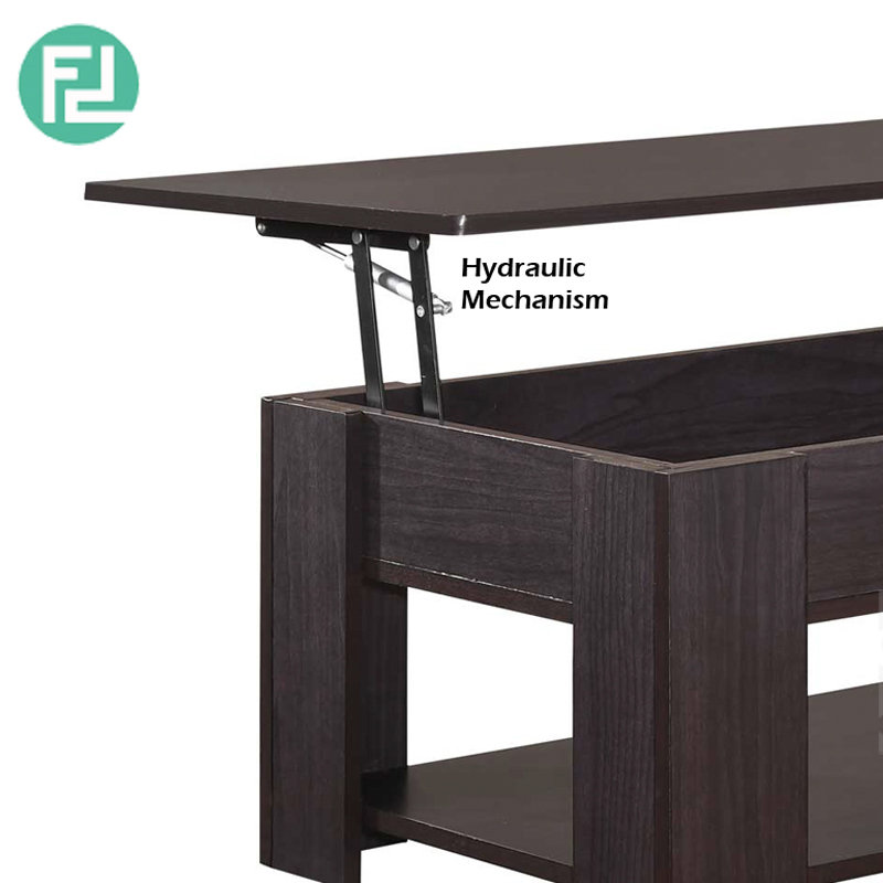 LUSAKA lift top space saving coffee table-wenge