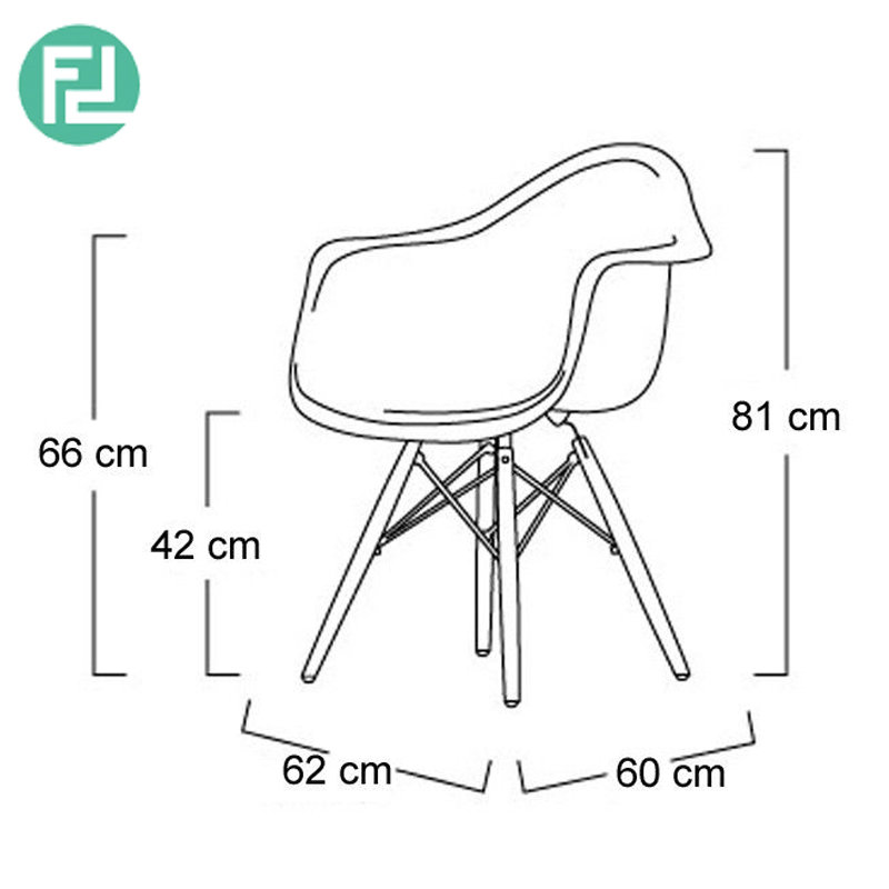 DORIS Plastic Arm Dining Chair- White