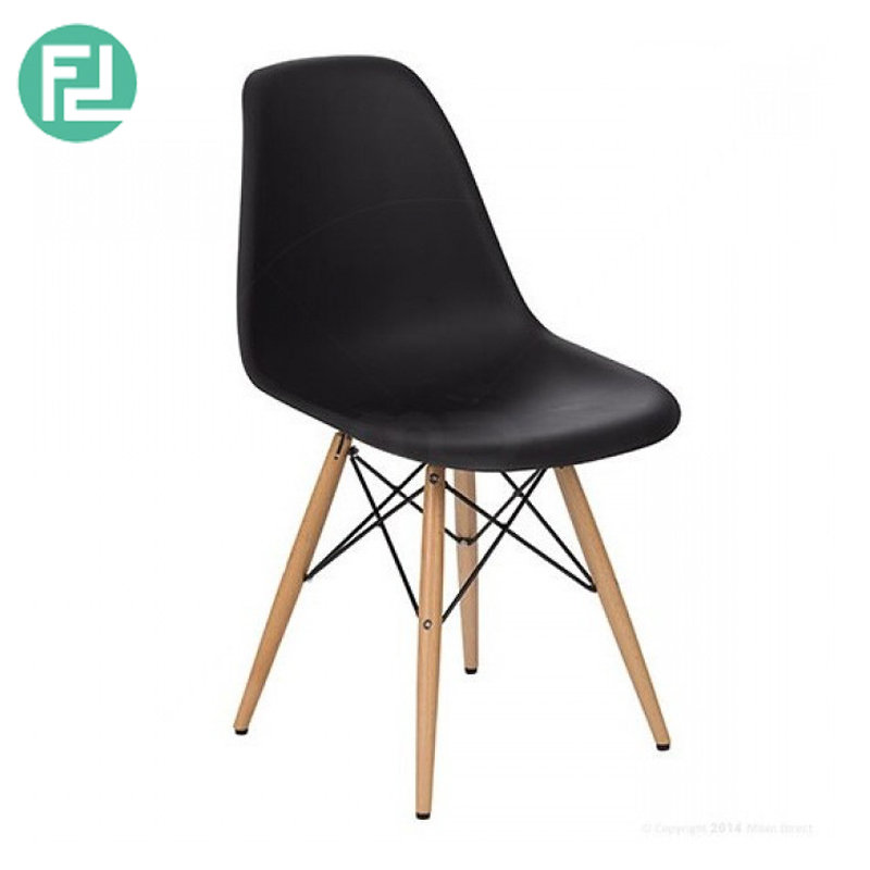 DORIS Plastic Dining Chair Designer Chair- Black