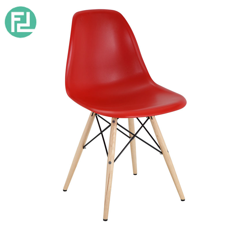 DORIS Plastic Dining Chair Designer Chair- Red
