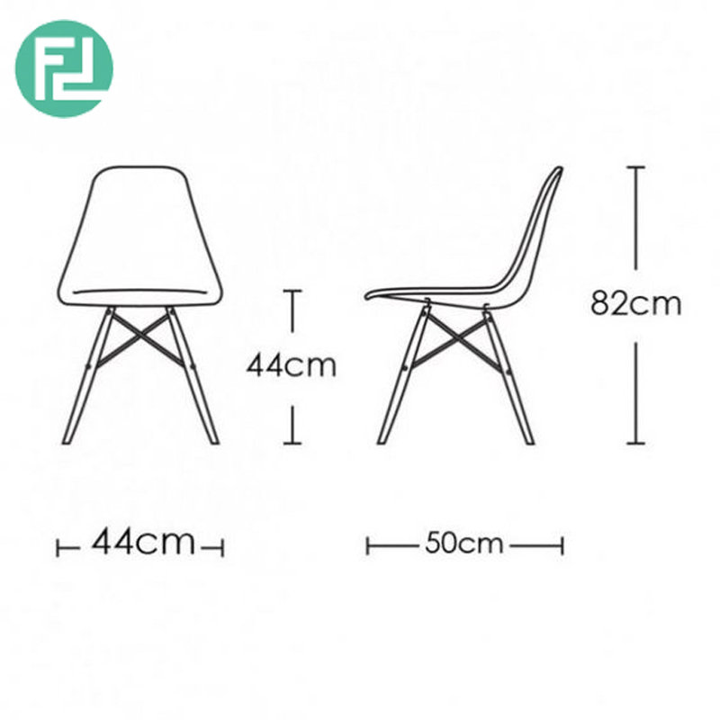 DORIS Plastic Dining Chair Designer Chair- Red