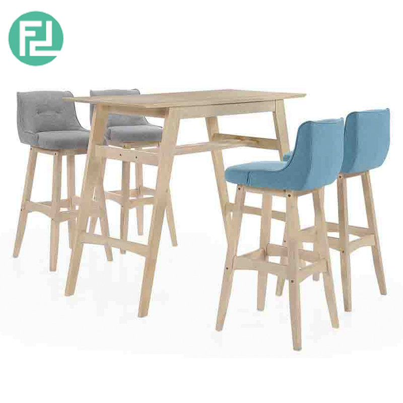 ATLANTA full solid wood 4 seater bar set-natural