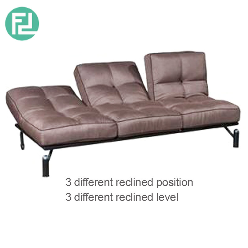 PAOLA 3 seater adjustable position sofa bed-brown