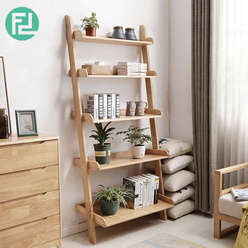POLO full solid wood 5 tier wall rack-natural