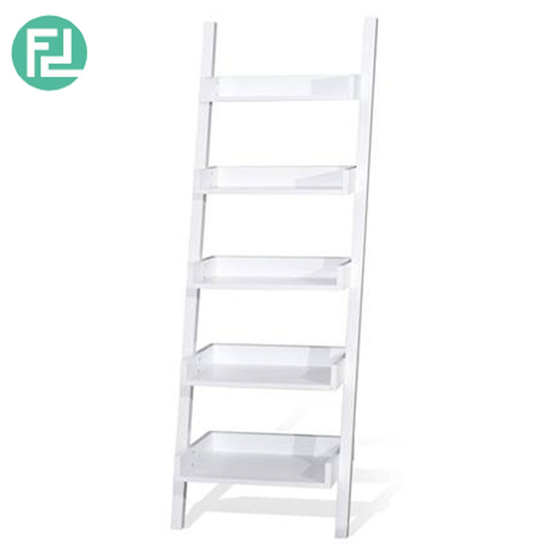 POLO full solid wood 5 tier wall rack-white