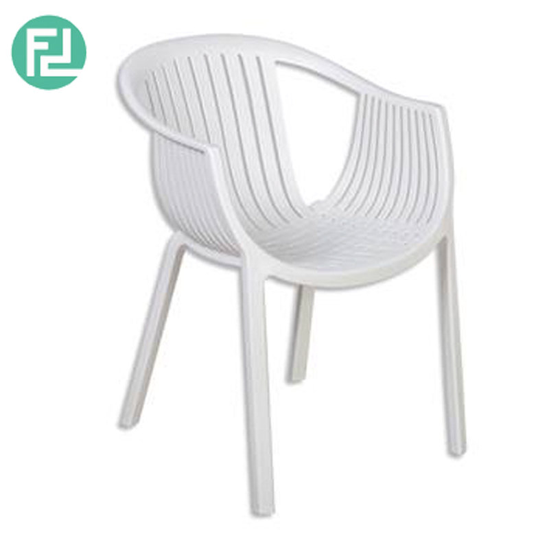 DERRY Plastic designer dining arm chair-white