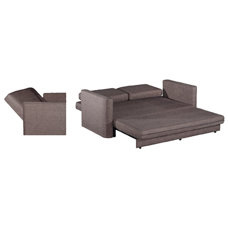 YORK washable sofa bed with recliner function-brown