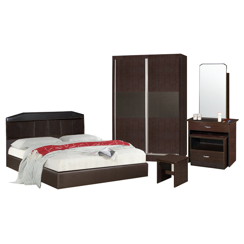 DARWIN queen size bedroom set-wenge