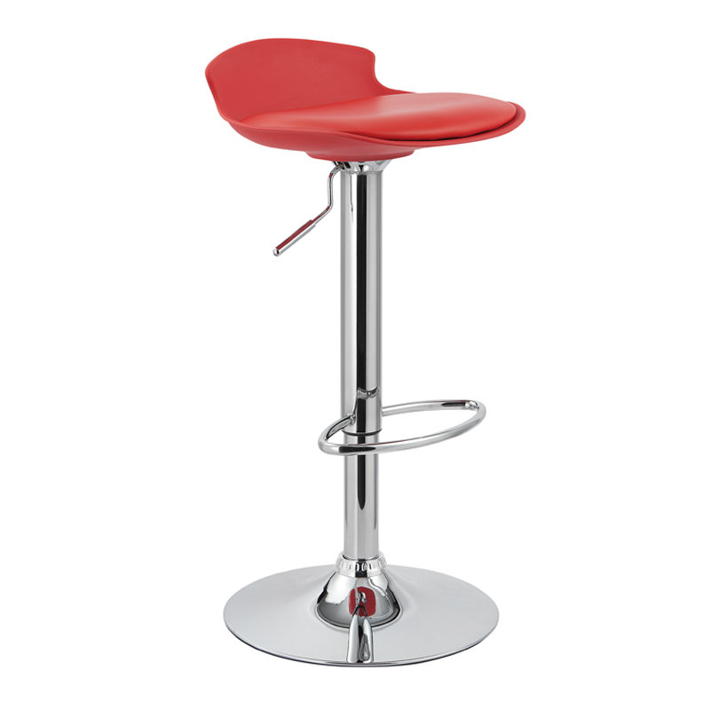 CHICAGO adjustable PU seater barstool-Red