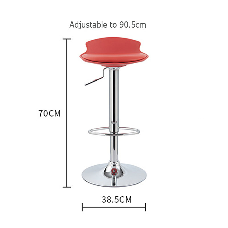 CHICAGO adjustable PU seater barstool-Red