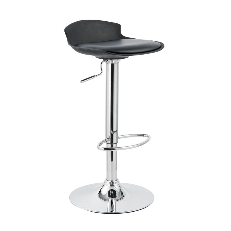 CHICAGO adjustable PU seater barstool-Black