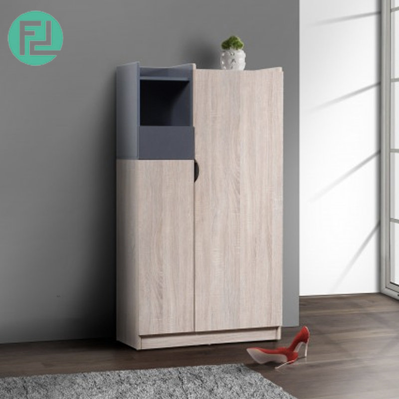 HELSINKI 2 door high shoe cabinet-Oak